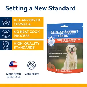 Dog Pet Chews for All Breeds - Multivitamin, Calming - Chicken & Meat Flavors, Skin & Coat Support, Training Treats 90 Capsules-5.99