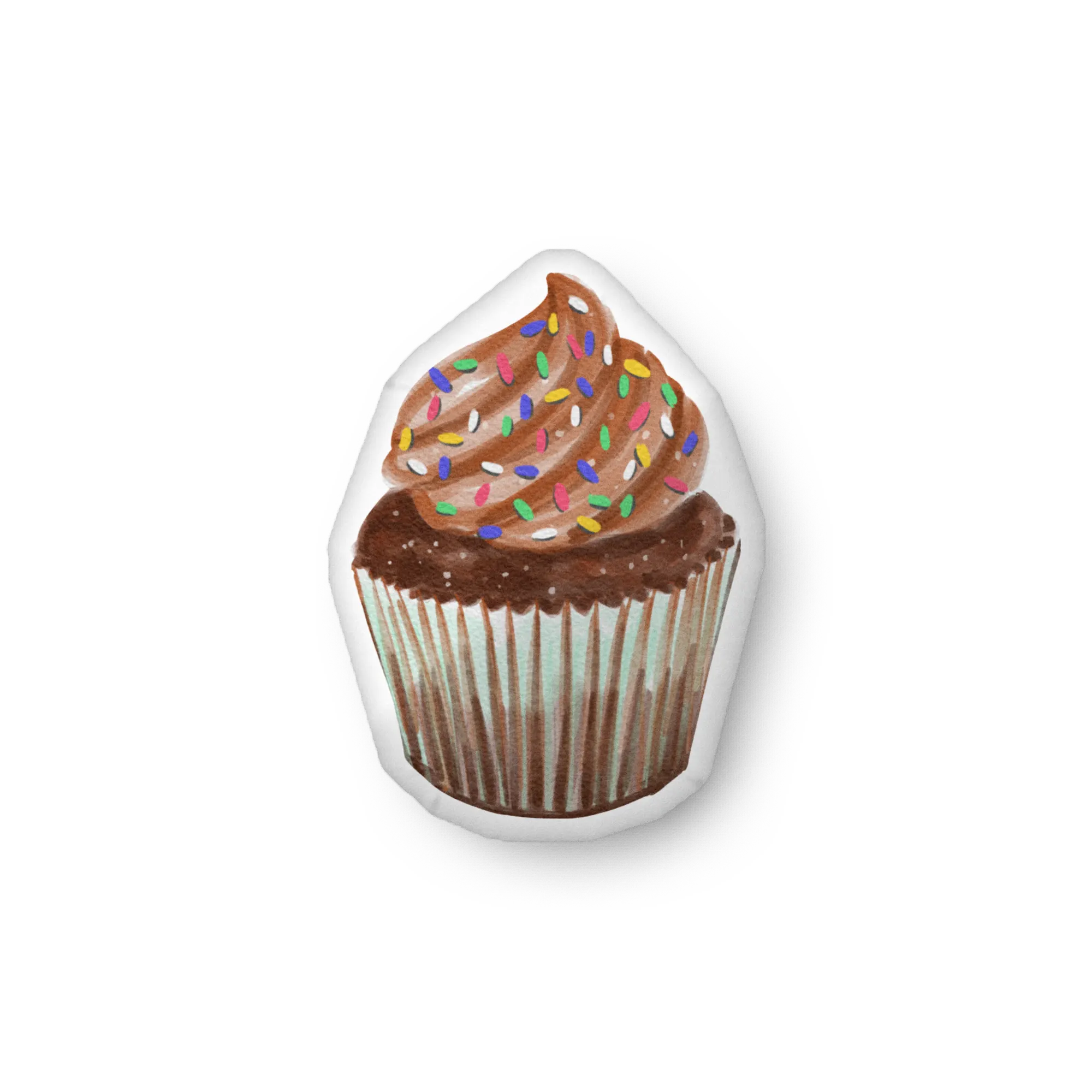 Chocolate Sprinkles Cupcake Pillow
