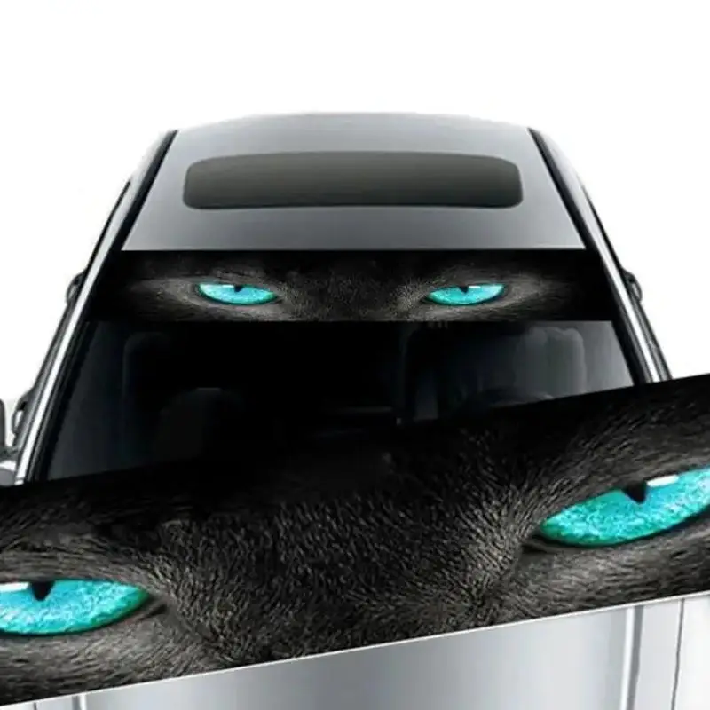 Cat Eye Pattern Car Window Decal, 1 Count Car Front Window Sticker, Car Exterior Decoration Accessories