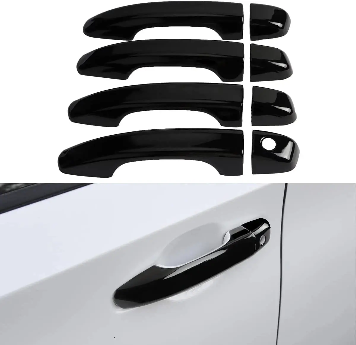 Car Door Handle Cover for Honda Accord 2018-2022 Accessories Handle Protectors for 10th Gen Accord Exterior Without Keyless Entry Holes