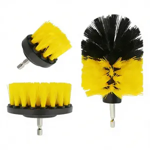 [3 pcs]Electric Drill Brush Set,  Cleaning Tool Kit for Floor Tiles, Bathtub Tile & Car Detailing