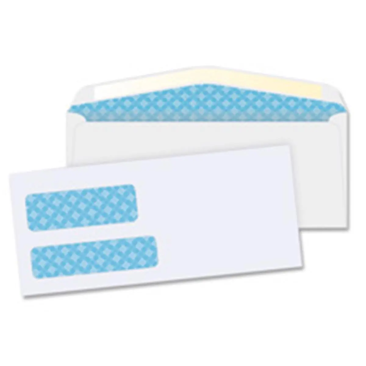 212 MAIN No. 9 Double Window Business Envelopes, 3.88x8.88in Standard Size White Office Stationery, Invoice-Fit Office Supplies