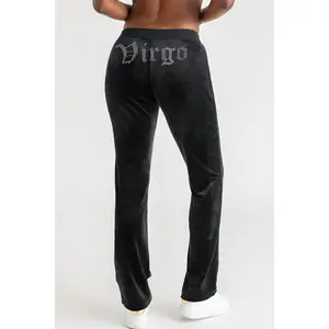 Juicy Couture Virgo Customizable Big Bling Velour Track Pants