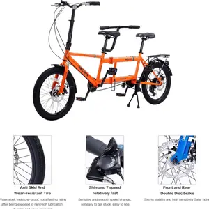 Tandem Double Bicycle for Adults - Perfect for Family Trips