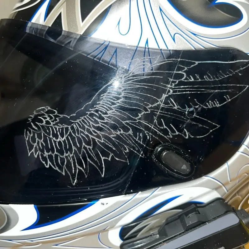 Custom Engraved Motorcycle Helmet Visor, Automotive & Motorcycle Accessory