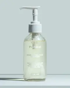 Double Alpha Hydroxy Gel Cleanser with Green Tea and Aloe - Vegan and Cruelty - Gentle Glycolic and Lactic Acid Exfoliating Cleanser