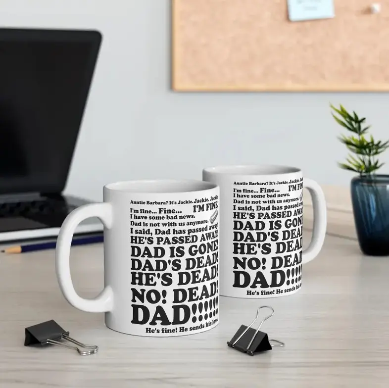 DAD'S D4AD PLUS Mug, Jackie Fan Tv show Ceramic Mug 11oz 15oz, Coffee Mug, Tv show mug