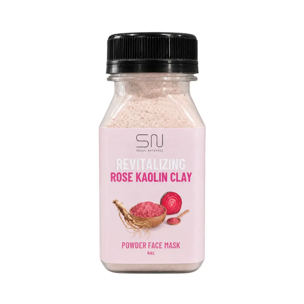 Seoul Naturals Rose Clay Face Mask Powder, 100% Natural Ingredients, k beauty, 4fl oz