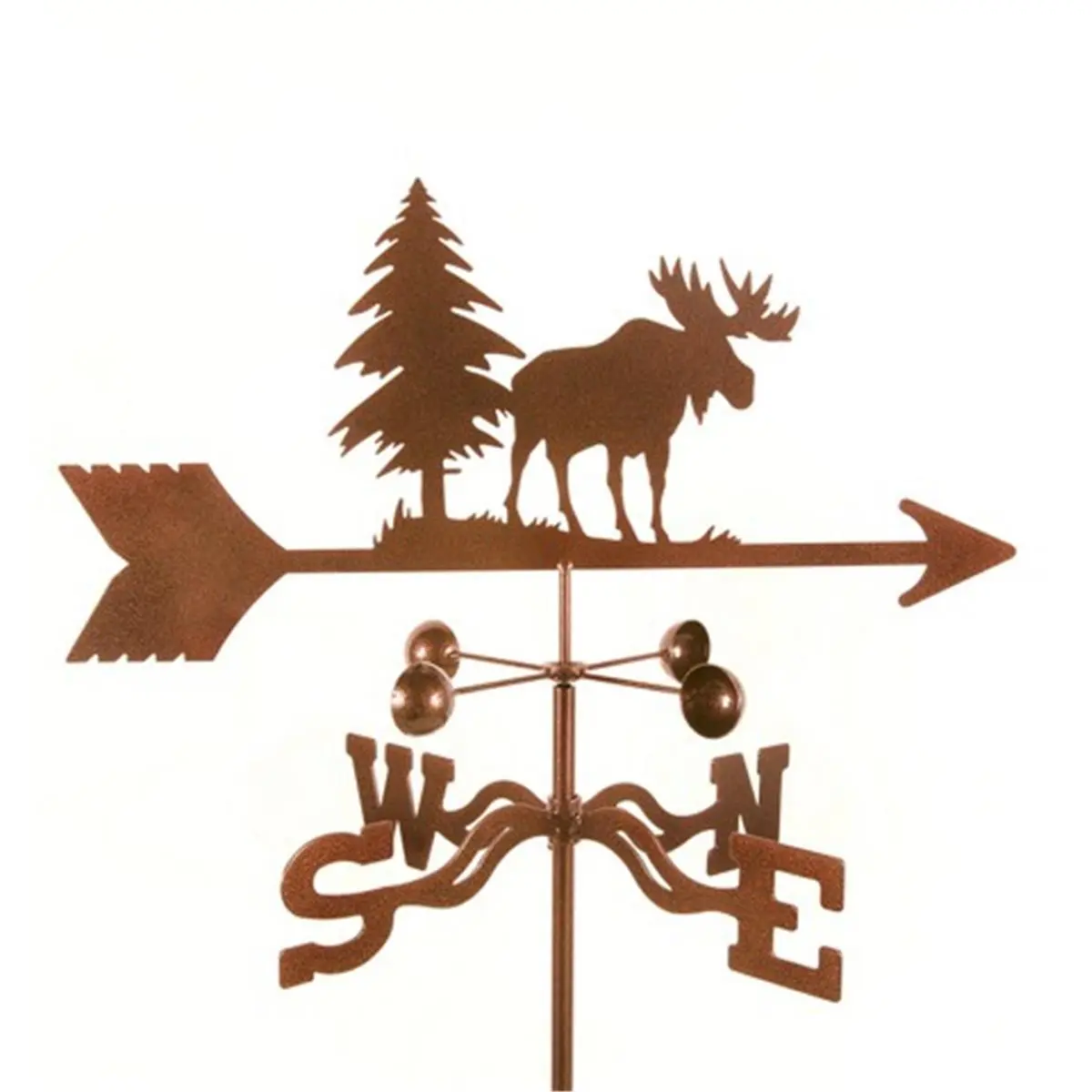 EZ Vane EZ1313-GR Moose Weathervane, 14-Gauge Steel Construction, 3 Protective Coatings, 70" H x 21" W x 9" L, Garden Mount, Easily Installs