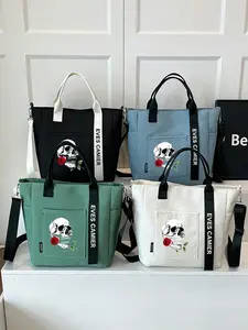Rose Skull Pattern Stylish Women's Crossbody Bag, Lightweight Shoulder Bag, Fashionable Letter Ribbon, with Adjustable Shoulder Strap, Lightweight Travel Bag, Suitable for Travel/vacation