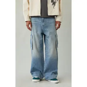 Pacsun Men's Blake Extreme Baggy Jeans Cargo Medium Blue Tint