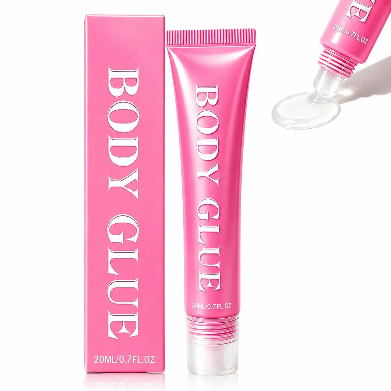 Bra Body Adhesive (20G/0.7oz) - GentleSkin-Friendly Long Lasting Slip Resistant BodyFashion Glue, Mini Portable On-the-Go Tube,Must-Have Accessory for Backless Gowns,Strapless Bras & Invisible UnderwearWomenswear