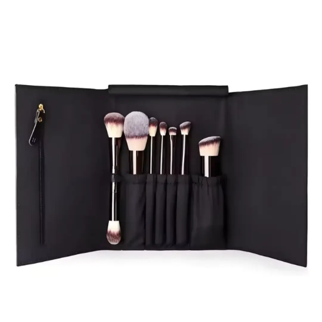 Hourglass 7 Pcs Makeup Brush Set with Elegant Paper Box, Premium Face & Eye Cosmetics Blending Brushes Kit