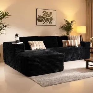 oversize Modular Sectional Sofa Couches L-Shape Couch 3 Seat Modular Sofa Memory Foam Sectional Couches for Living Room, Cloud Couch with Oversized Chaise chaise couch in a box sectional tool-free assembly furniture modern sala boneless tiktokshopspringgl