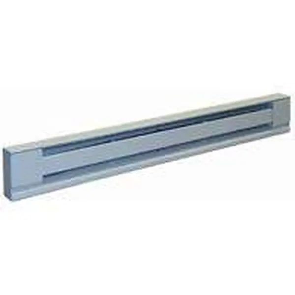 Tpi Corp Baseboard Electric Heater - H2912-060S Model, 1250W (1000 to 1499W Range), 240V, Steel & Aluminum Construction, 22 Gauge Steel, 20 Gauge Junction Boxes, Quick Connects, Overheat Safe, Lightweight, Durable, 64x8x4in Size, 64X8x4"