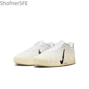 ShofnerSFE White and Black Retro Anti-Slip Wear-Resistant Basketball Shoes for Comfortable Play
