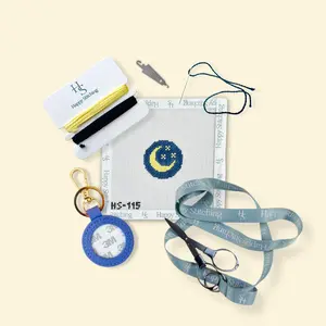 Happy Stitching - Oh, Heavens! Needlepoint Key Fob Kit - Self Finishing Needlepoint Kit - Beginner Needlepoint