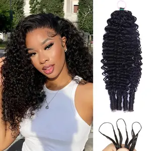 Burmese Curly Bundles Human Hair  16 18 20 22Inch 12A Grade 100% Unprocessed Brazilian Virgin Hair Weave with Spiral End 3c4a Quick Weave Real Human Hair Natural Black Hair Extensions