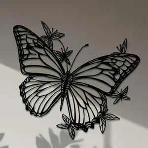 Metal Butterfly Decorative Wall Art, 3D Wall Decor, Wall Hanging Decor for Home Living Room Bedroom Office, Home Decor, Room Decor, Stickers