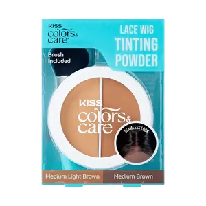KISS Colors & Care Lace Wig Tinting Powder, 0.28 oz – Light Duo