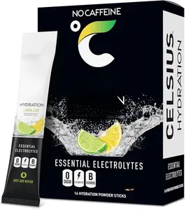 Sugar-Free Electrolyte Hydration Drink Mix with Lemon Lime Flavor, Easy Single-Serve Sticks for Energy Recovery and Daily Wellness, Convenient Hydration Boost for Workouts Travel and Holiday Health