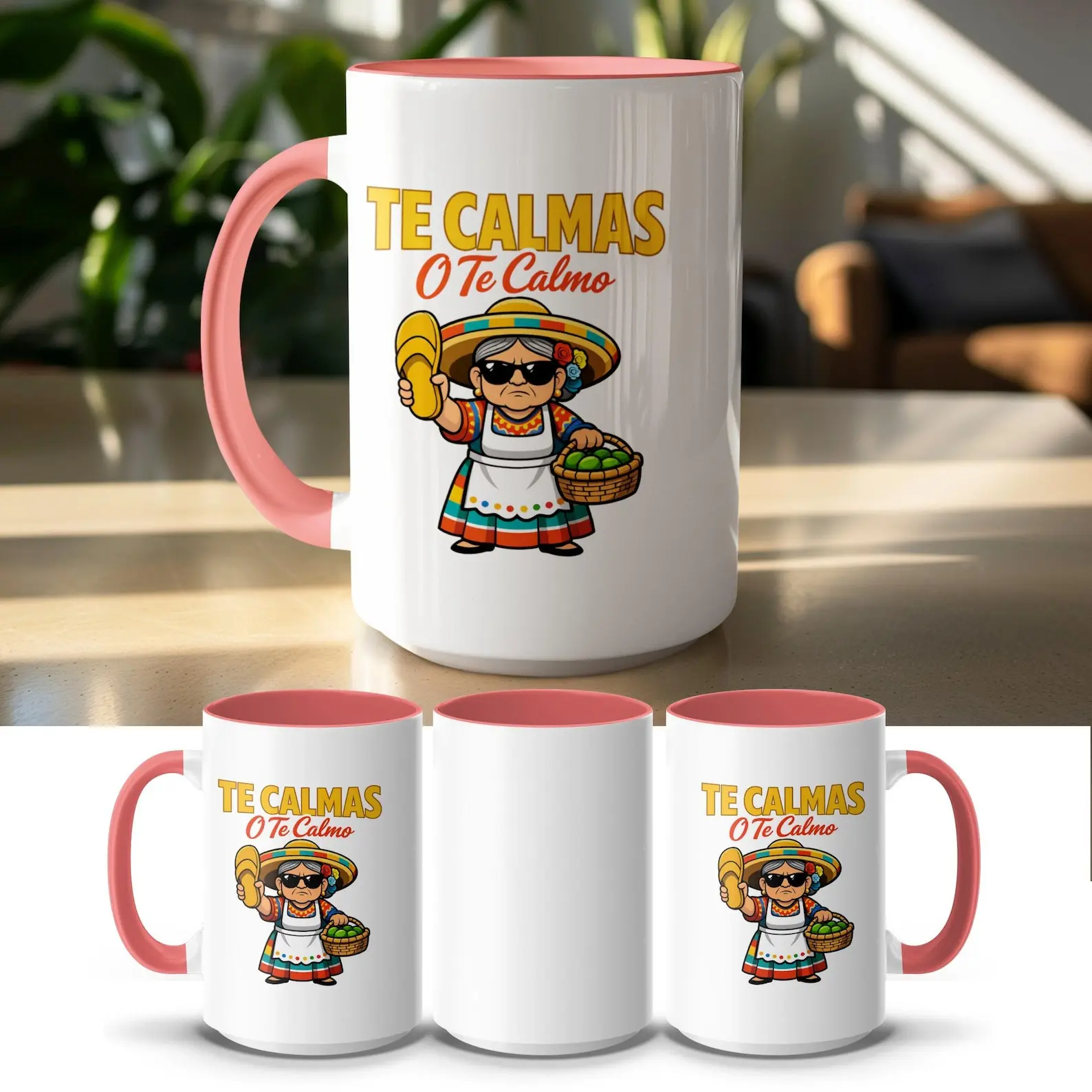 Te Calmas O Te Calmo Coffee Mug - Funny Latina Mom Gift Cups Gift , Mexican Spanish Mother Mom Expression Holiday Gift, Coffee Mug