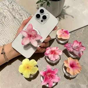 Flower MagSafe Phone Grip Collection, Floral Magnetic Phone Holder Stand, Botanical Kindle Grip, Cute Bloom Phone Accessory Gift