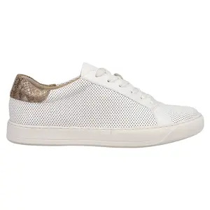 VANELi Womens Coyle Perforated Lace Up Sneakers Shoes Casual - Off White