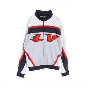 Pre-owned Louis Vuitton Nylon Small Leather Goods Embellished LV Graphic Hockey Track Jacket