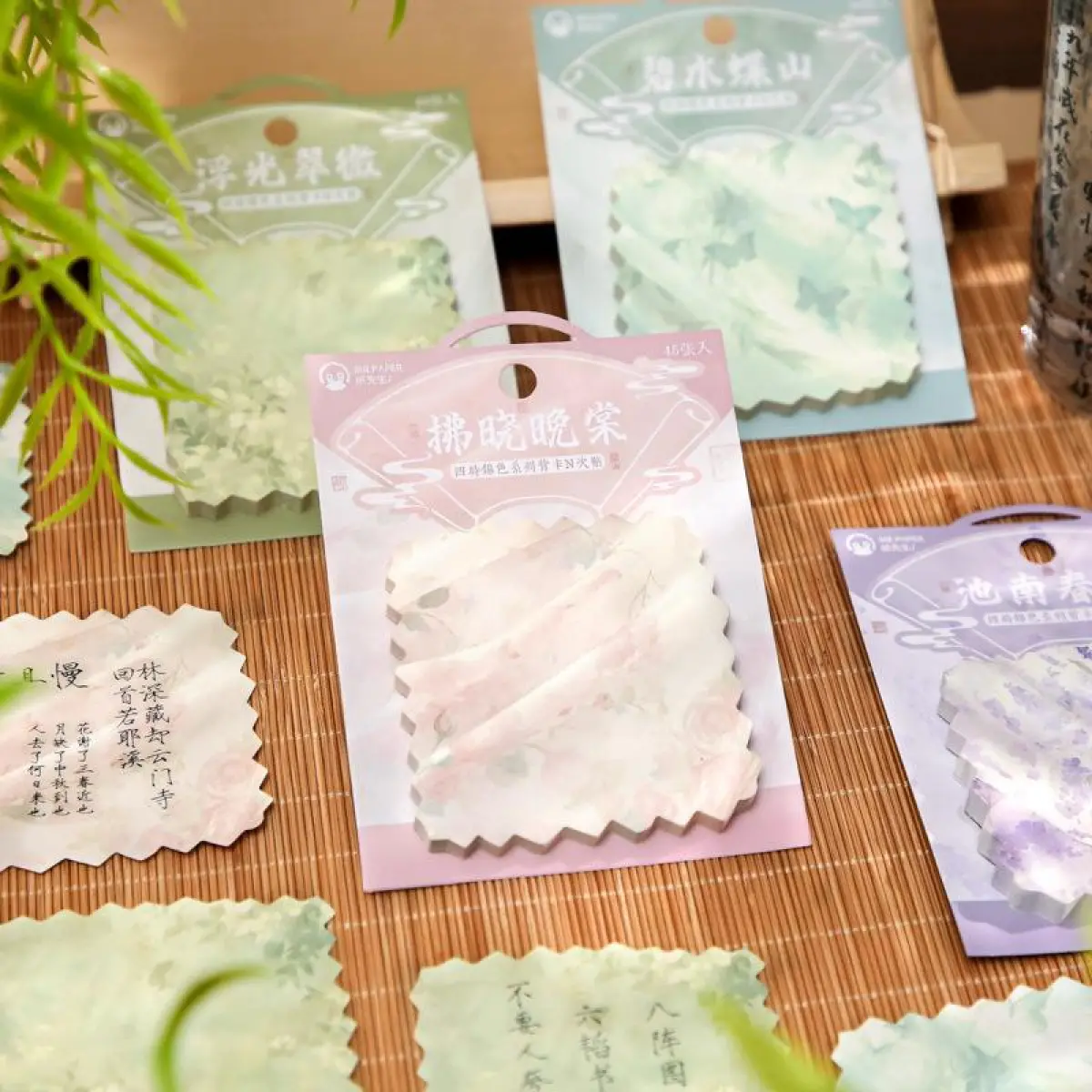 180-Sheet Plant & Flower Themed Adhesive Stickers, Double-Adhesive Aesthetic Paper Notes for Office Notebooks, DIY Decoration Supplies, Diy Notebook Decoration