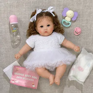 A complete set for the baby  Rebirth Doll 52cm 21 inch Soft Vinyl Reborn Baby Fat Big Doll with Advanced Acrylic Eyes Rooted Hair 3D Painted Realistic Skin for Children's Gifts Grateful Kids Gifts Soft Weighted Dolls Stuffed Doll baby dolls Soft Pinch