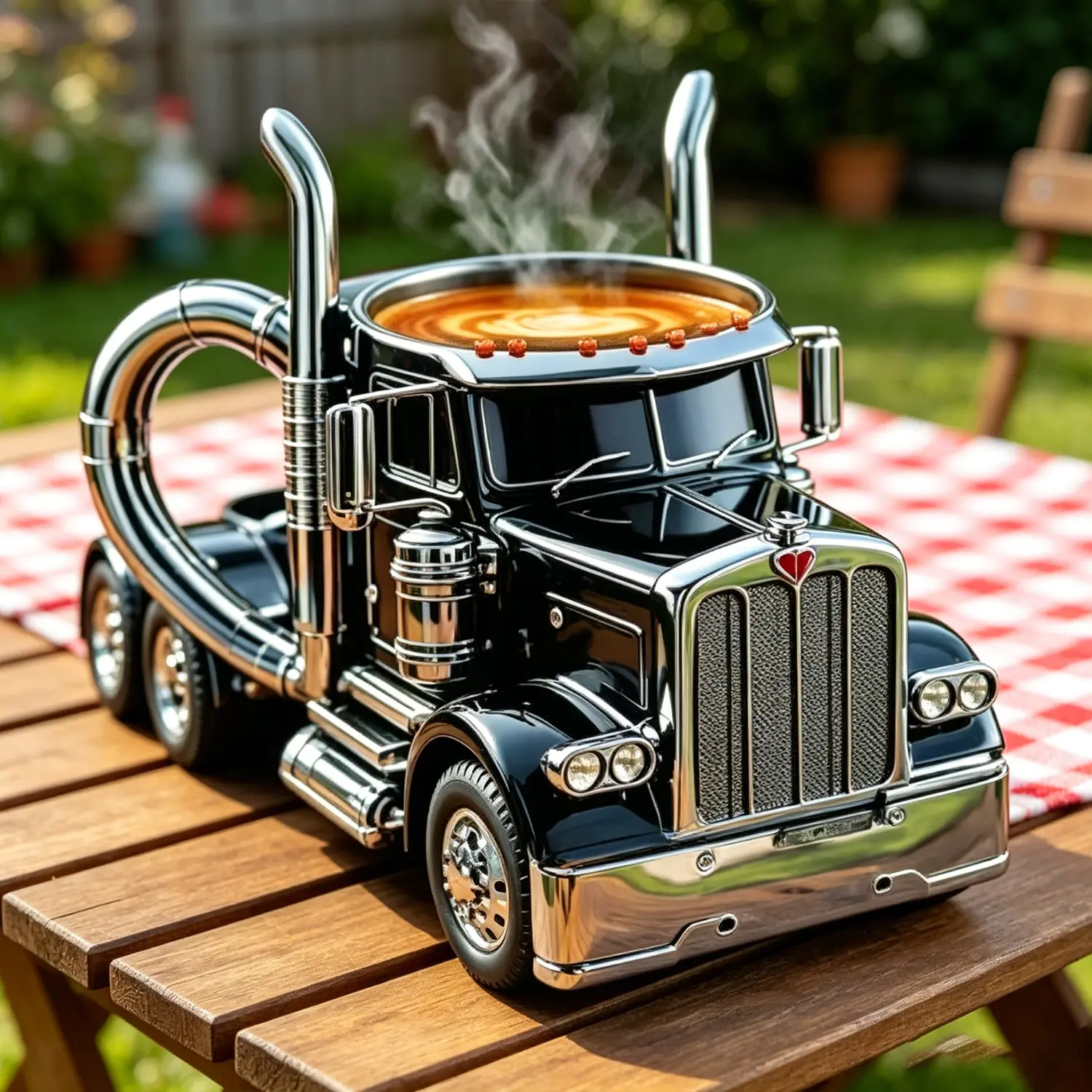 Truck-shaped coffee mug, 3D heavy-duty truck cab design coffee mug, unique and innovative gift for truck drivers, men, and coffee lovers, suitable for both hot and cold beverages, ideal for office and home use
