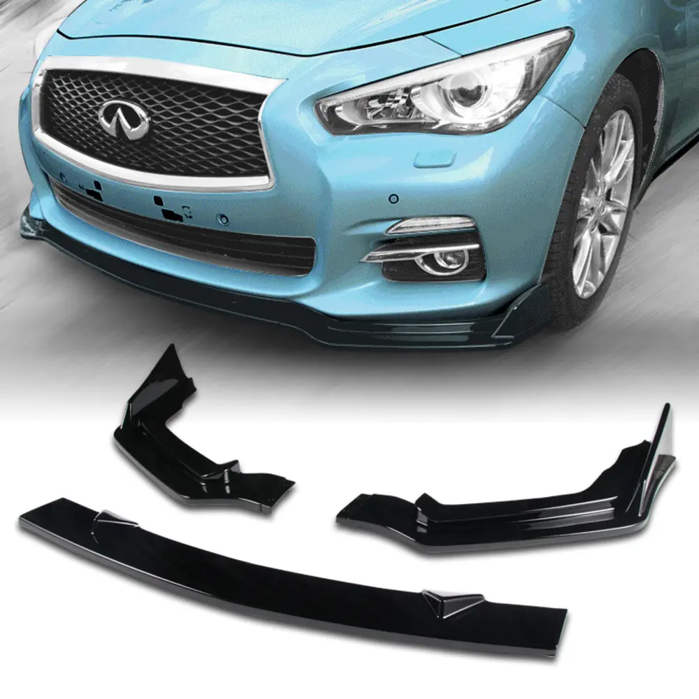 Sport-Style Front Bumper Lip Body Kit Spoiler Compatible with 2014 - 2017 Infiniti Q50 Bumper (Sport Model Only )