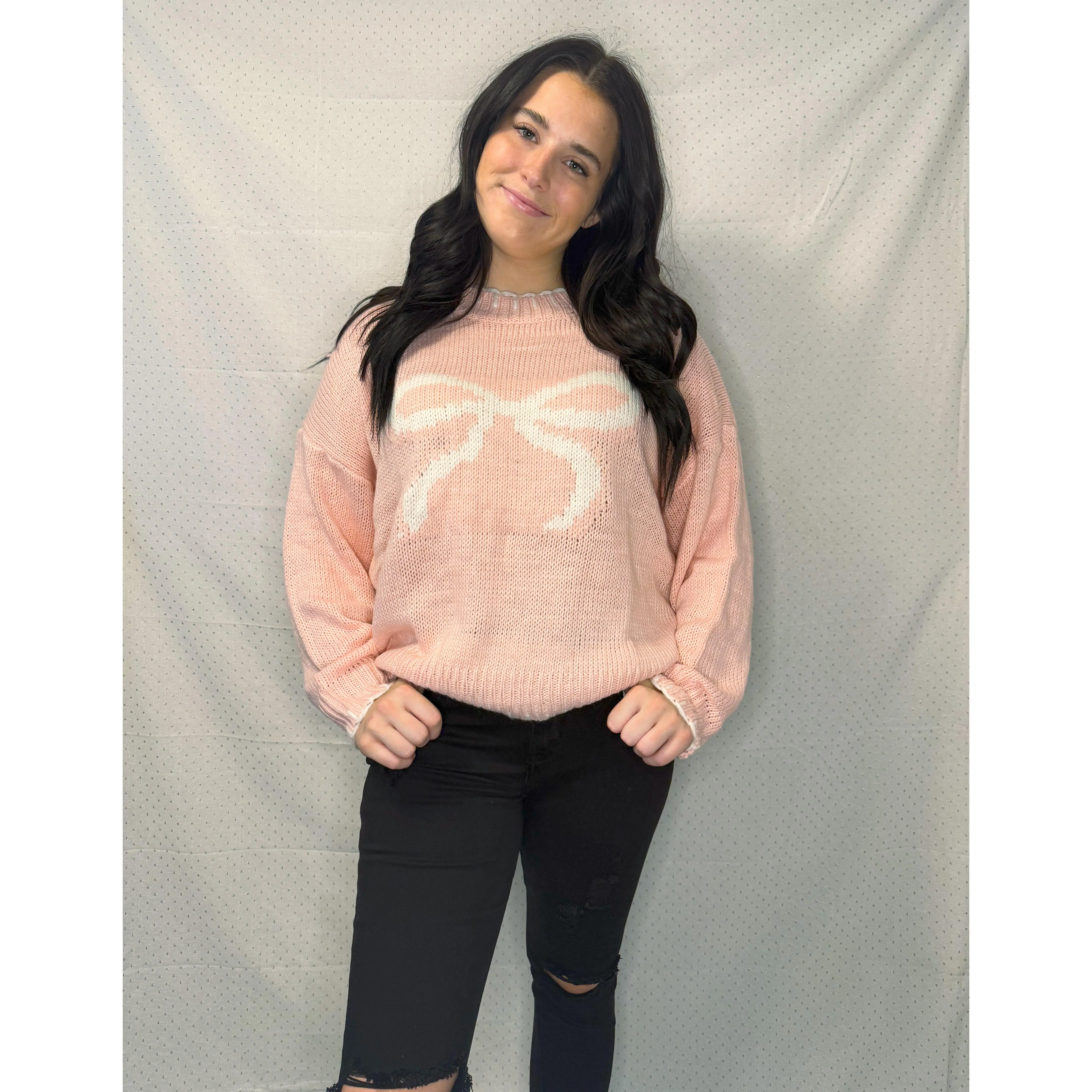 Pink Bow Sweater