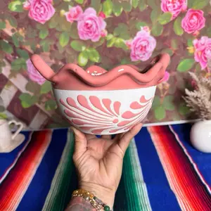 Relieve cazuela salsera color rosa de 1 litro