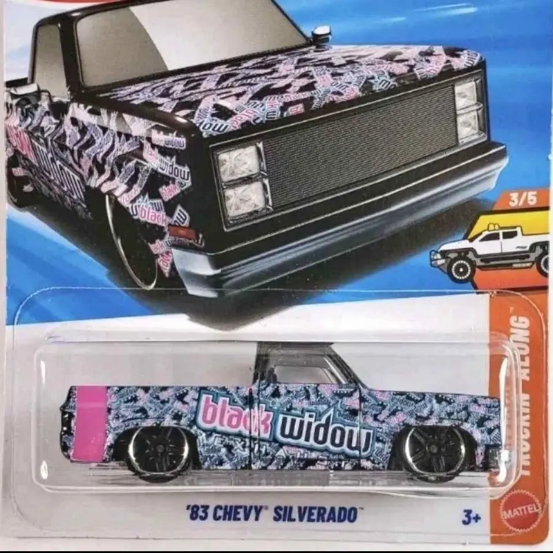 2026 HOT WHEELS  ‘83 CHEVY SILVERADO ( BLACK WIDOW )