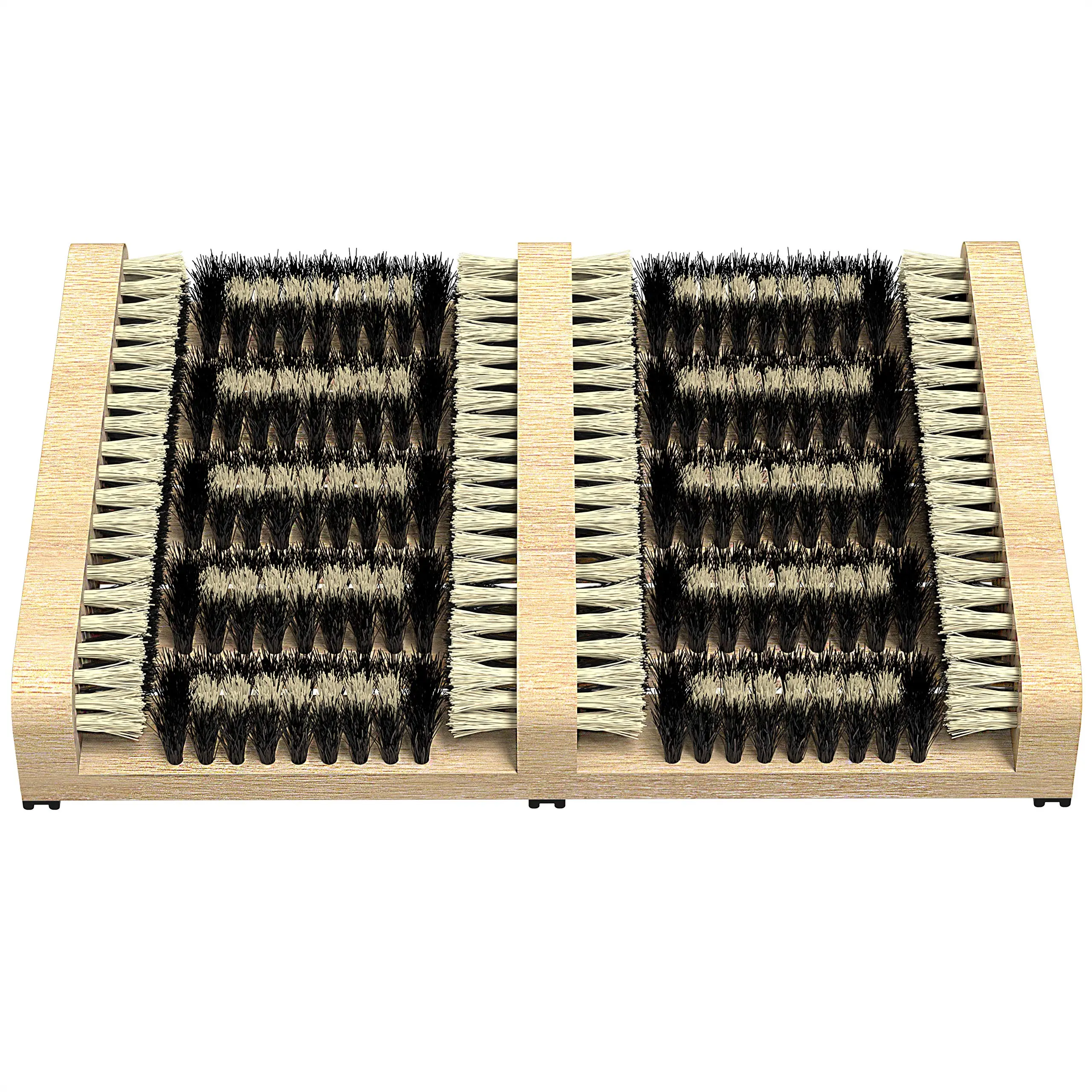SCRUBIT Boot Scraper Brush – Flat Door Scrubber Mat - All Weather Shoes & Boots Cleaner, Removes Snow, Sand and Mud – 14.2 x 10 in. Boot Scraper Door Mat Outdoor Boot Brush
