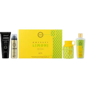 Armaf Odyssey Limoni Fresh Edition for Unisex 4 Piece Gift Set (3.4 Ounce, Shower Gel + 1.7 Ounce, Body Spray + 3.4 Ounce, Eau de Parfum + 8.4 Ounce, Shampoo)