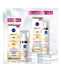 Nivea Luminoso Bundle with Night and Day Cream Dark Spot Moisturizers Skincare Oil Control SPF 50 - Hydrating Kit Treatment Set (GOLD Tratamiento & Fluido SPF 50)