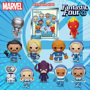 Unique Marvel Officially Licensed Marvel Fantastic Four PVC Keychain Series Figures Blind Bag Collectible Superhero Mystery Gifts Set Limited Edition PVC Collectibles For Marvel Fans Interesting Festival Party Gifts