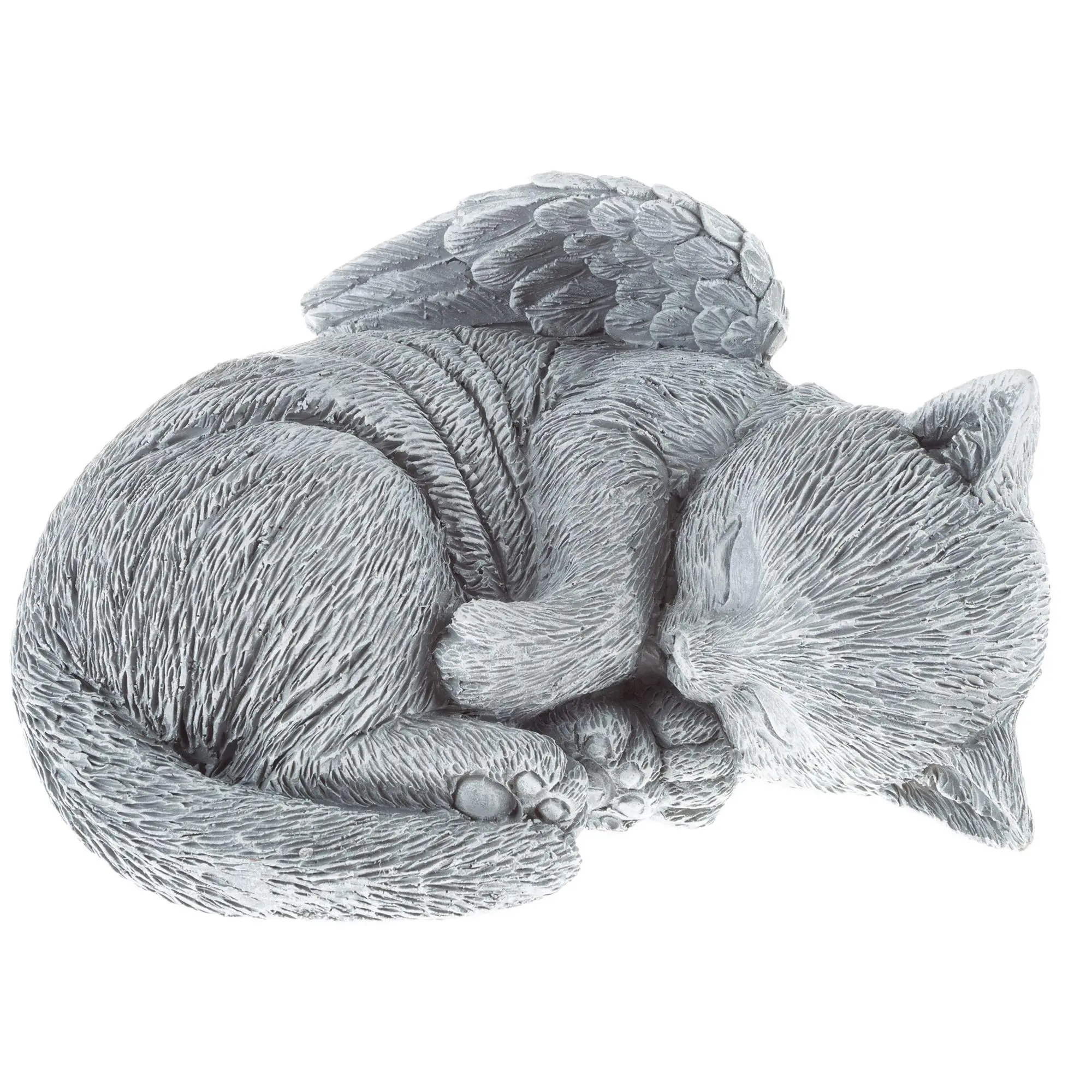 Pure Garden Peaceful Sleeping Kitten Angel Statue