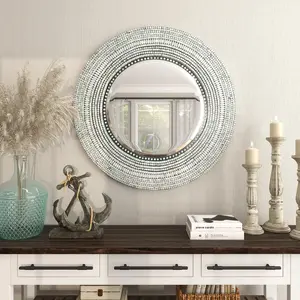Mother of Pearl Shell Handmade Mosaic Room Wall Mirror