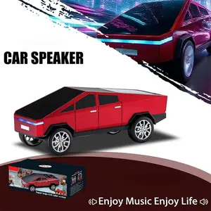 Bluetooth Pickup Portable cyber truck speaker  ,with Display Screen,HD Sound, TWS Pairing, FM Radio,Built-in Microphone Hands-Free Calling, LED Party Light, Surprise Gift for Car Lovers, The Best Gift for 2026  Audio Wireless Stereo Usb Colorful carro