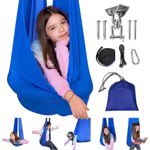 Sensory Swing for Kids with 360° Swivel Hanger, Indoor Therapy Swing Great for Autism, ADHD, Sensory Processing Disorder, and Autistic Children