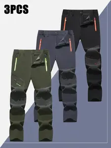 Men's Lightweight Waterproof Hiking Pants, Durable Scratch-Resistant Windproof, Multi-Pocket Workwear for Camping Trekking Fishing, Lightweight Build, Waterproof Feature