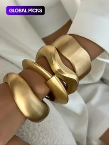 Women's Punk Style Irregular Design Cuff Bangle, Fashion Jewelry for Party, Trendy All-match & Exquisite Jewelry for Birthday Gift, Vintage Jewelry, Jewellery