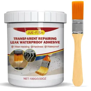 Transparent Waterproof Coating, Transparent Waterproof Sealan  for Roofs, Walls, Bathroom, Shower, Window Sills, Indoor & Outdoor Water Proof Coating, 100g