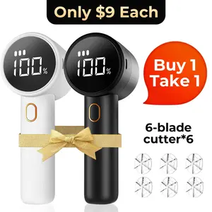 [Frsara] 2026 Edition Lint Remover Free 6 Spare Blades Cordless Fabric Shaver Rechargeable Portable Sweater Defuzzewith 3 Speeds Digital LED Display for Clothes Furniture Sweater Couch Blanket