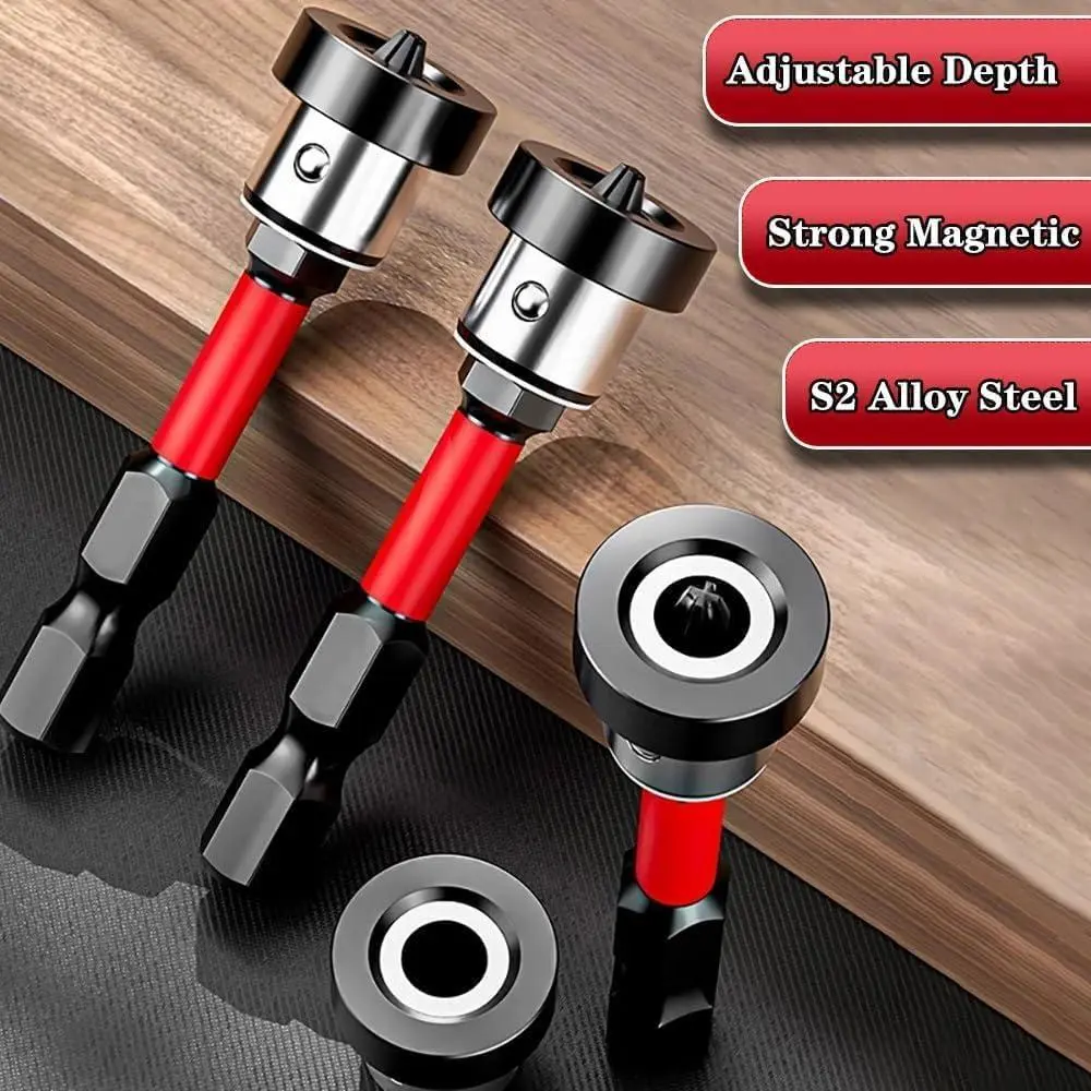 3pcs Powerful Magnetic Positioning Screwdriver & Drill Bits - Shock-Resistant, Anti-Slip, Drill Bits for Versatile Use, Suitable for Decoration, Cross-Head Applications, Tools for Mechanics, Tools & Gadgets for Him