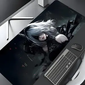 Cool Anime Girl Pattern Mouse Pad, Rectangle Gaming Mouse Pad, Non-slip Mousepad, Office Desk Keyboard Mouse Mat for Home Office Game Room Desk